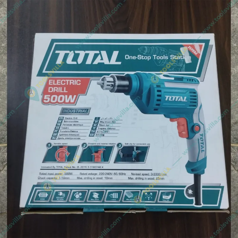 Total 10 mm 500 Watt Electric Drill, 3300 RPM (TD2051026)