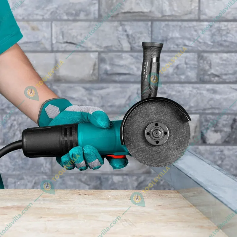 Total 115 mm 750 Watt Angle Grinder with 1 Pcs Auxiliary Handle, 12000 RPM (TG10711556)