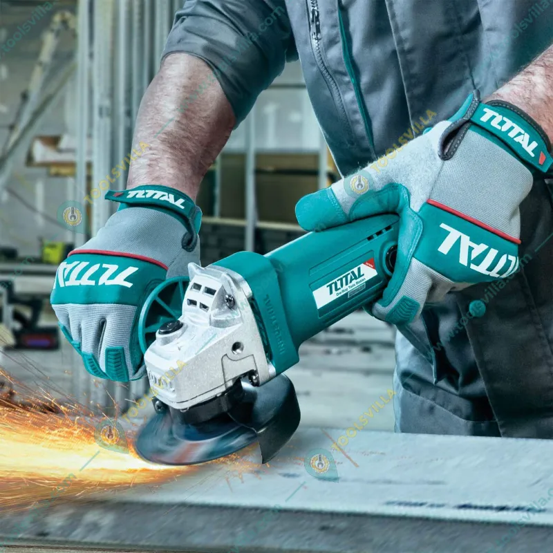 Total 115 mm 750 Watt Angle Grinder with 1 Pcs Auxiliary Handle, 12000 RPM (TG10711556)