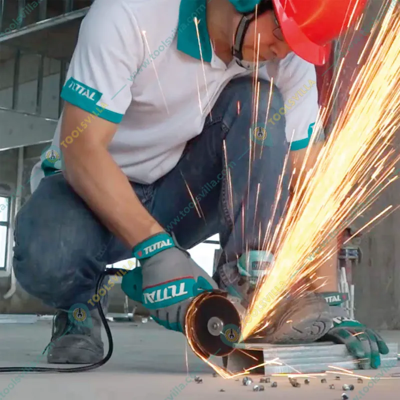 Total 115 mm 750 Watt Angle Grinder with 1 Pcs Auxiliary Handle, 12000 RPM (TG10711556)