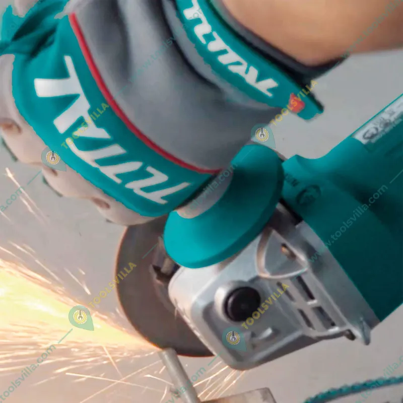 Total 115 mm 750 Watt Angle Grinder with 1 Pcs Auxiliary Handle, 12000 RPM (TG10711556)