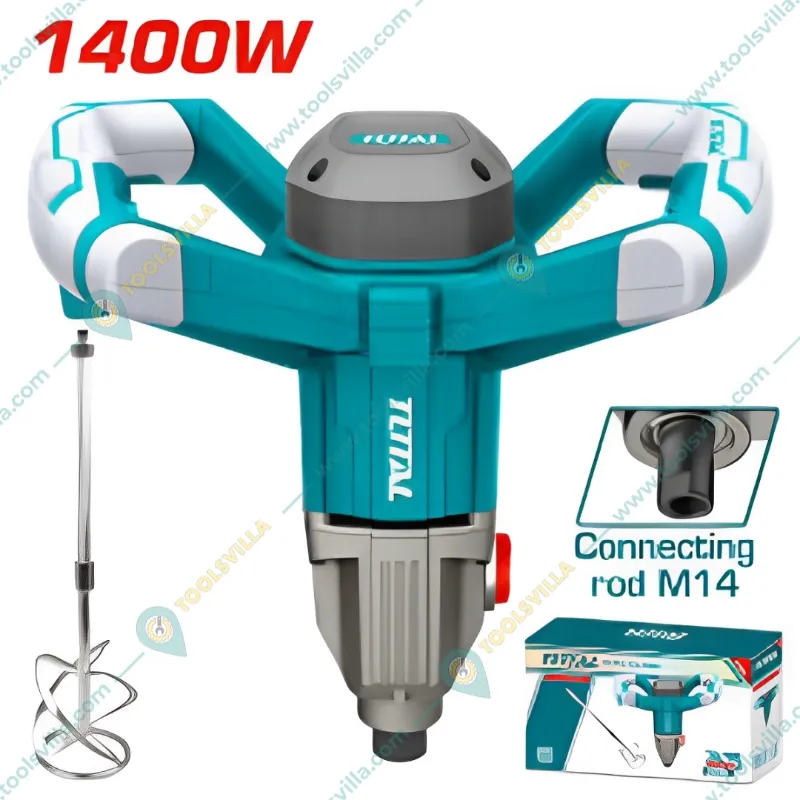 Total 1400 Watt Electric Paint Mixer, 750 RPM (TD614006)