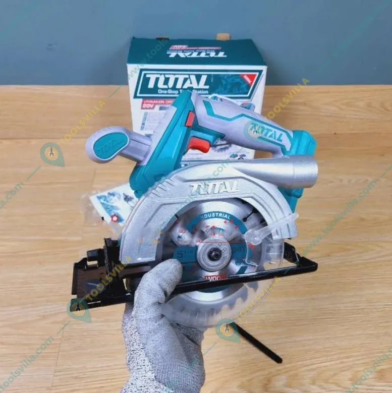 Total 140 mm 20V Lithium-Ion Circular Saw with Cutting Blade & without Battery and Charger, 3600 RPM (TSLI1401)