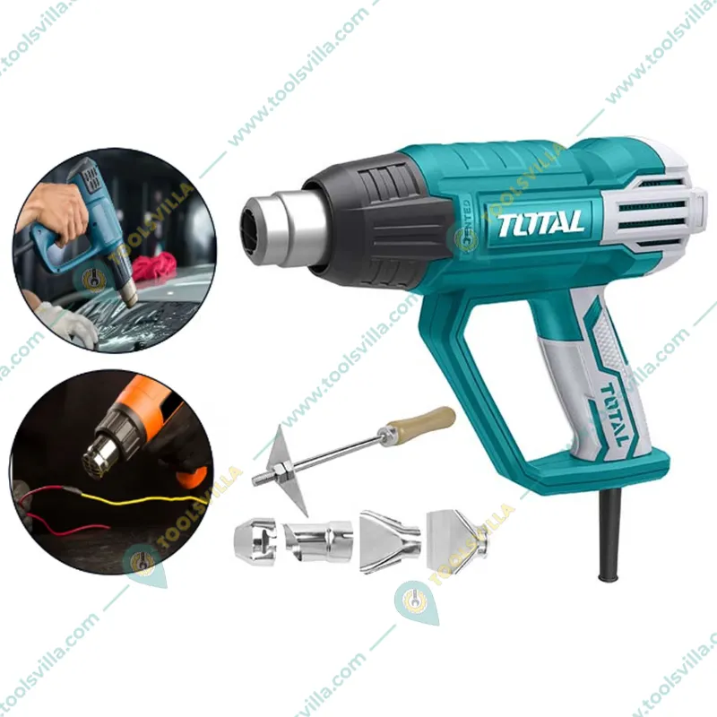 Total 2000 Watt Heat Gun or Hot Air Gun with Scraper & Nozzles (TB2006)