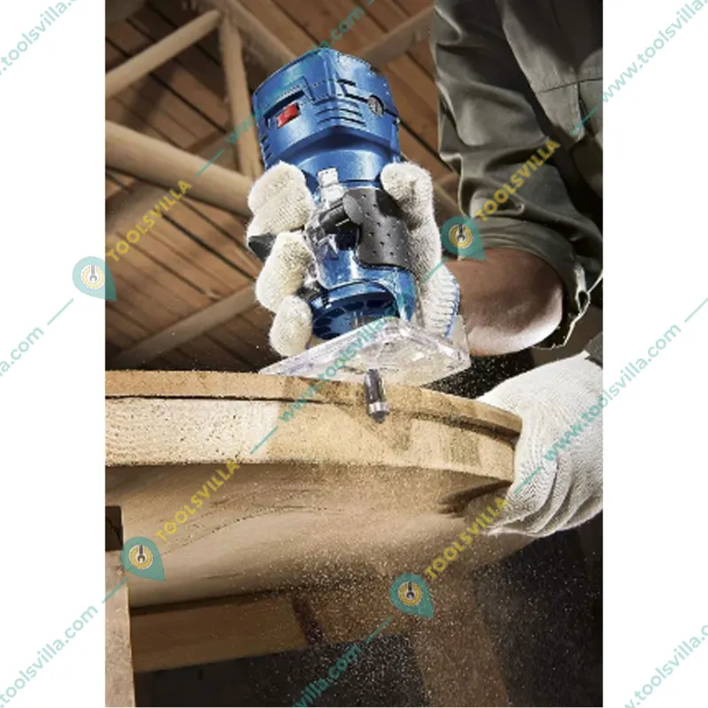 Total 6 mm 600 Watt Laminate Trimmer with Accessories, 34500 RPM (TLT6001)