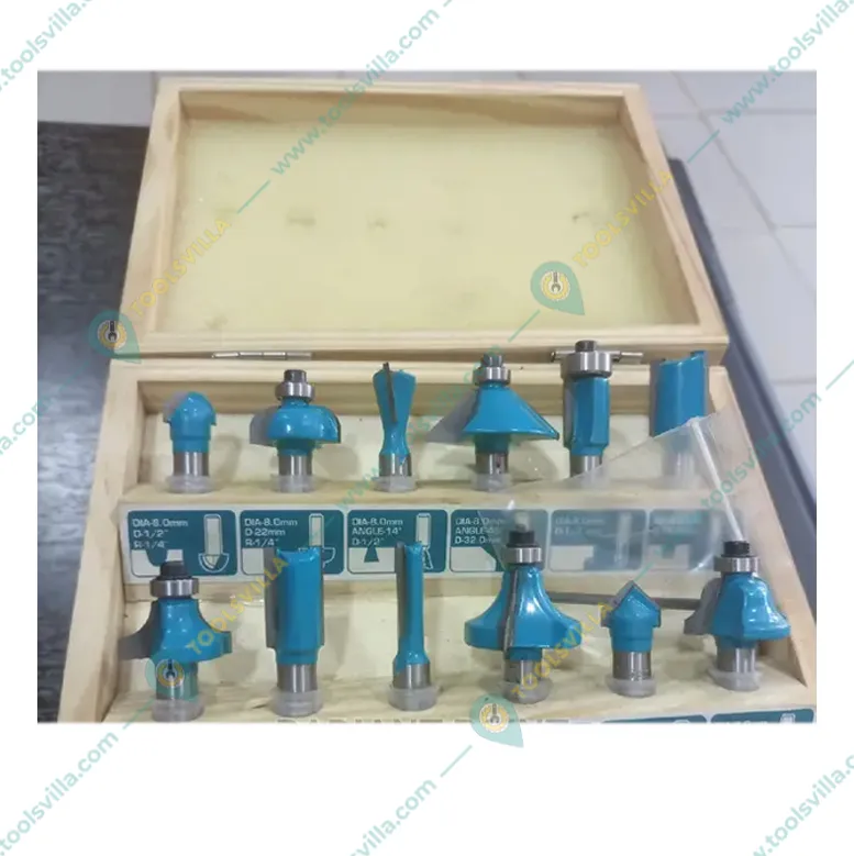 Total 8 mm 12 Pcs Router Bits Set (TACSR1121)