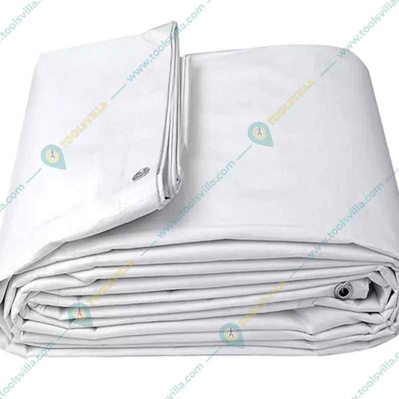ZN Global 600 GSM 36 feet x 18 feet Nylon Fabric, PVC Coated, UV Protected, Waterproof Tarpaulin Shee(Color-White)