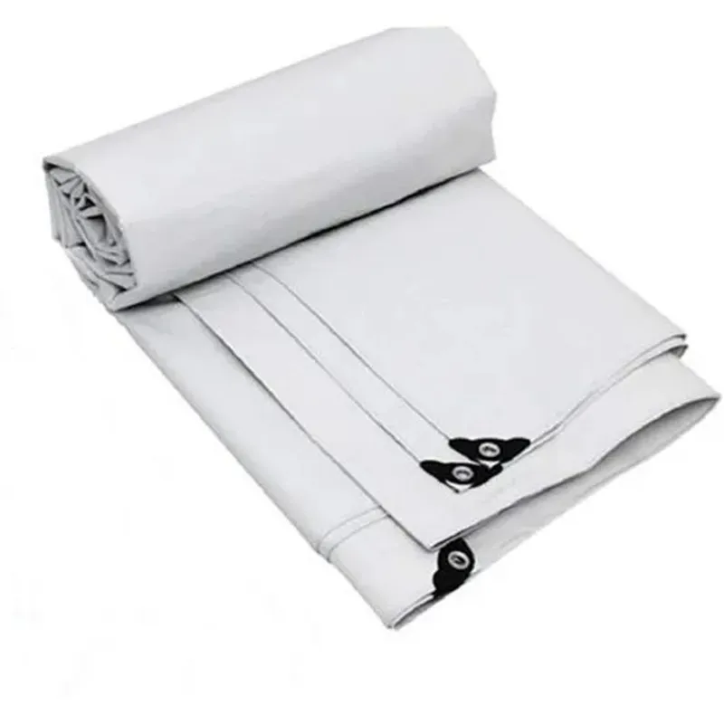 ZN Global 600 GSM 36 feet x 18 feet Nylon Fabric, PVC Coated, UV Protected, Waterproof Tarpaulin Shee(Color-White)