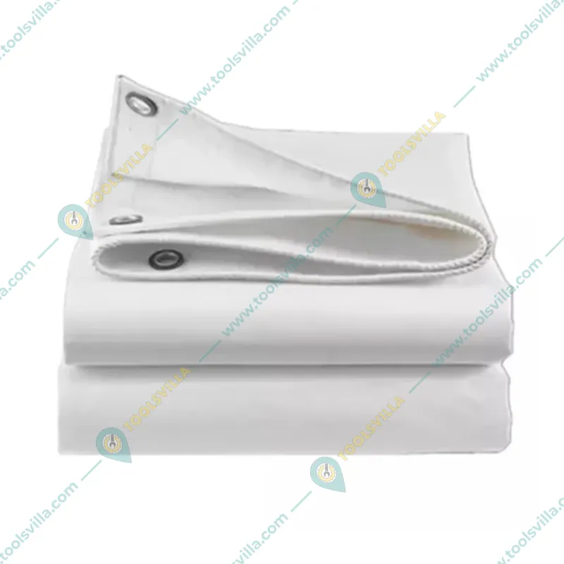 ZN Global 600 GSM 36 feet x 18 feet Nylon Fabric, PVC Coated, UV Protected, Waterproof Tarpaulin Shee(Color-White)