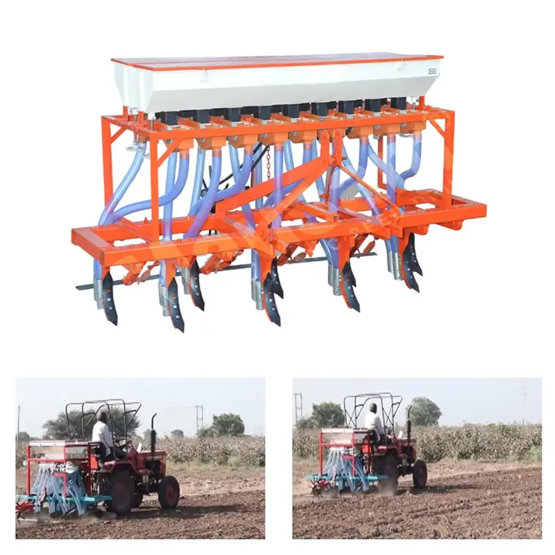 9 Tyne 18 Pipe Seed & Fertilizer Drill for Tractor 35 HP Onwards