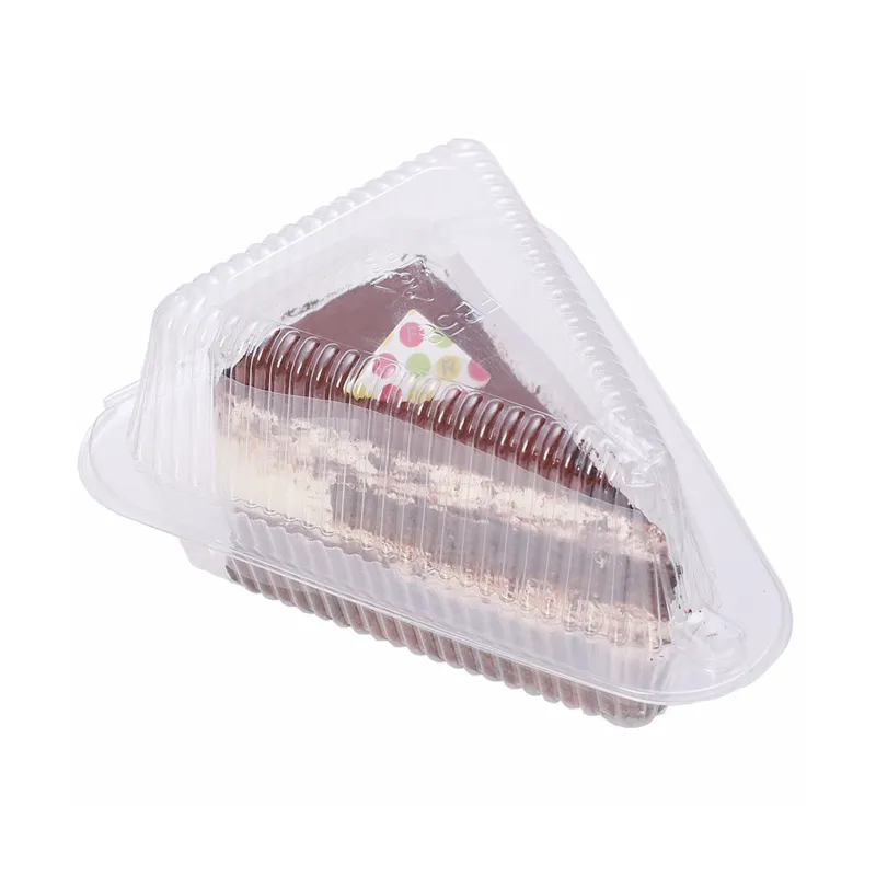 Transparent Triangular Hinged Pastry Packaging Container(Pack-25 pcs)