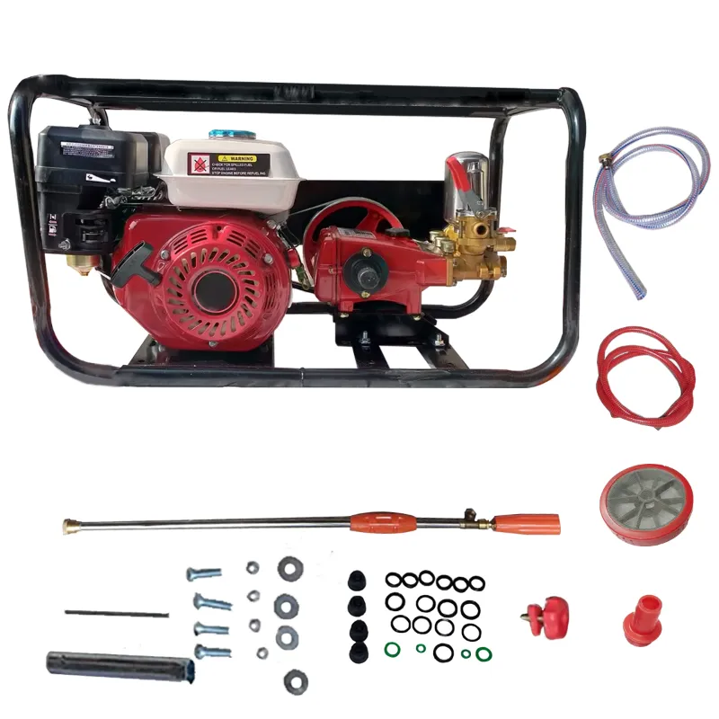 Heavy Duty Triple Piston HTP 30 Pump Set  with 6.5HP Petrol Engine