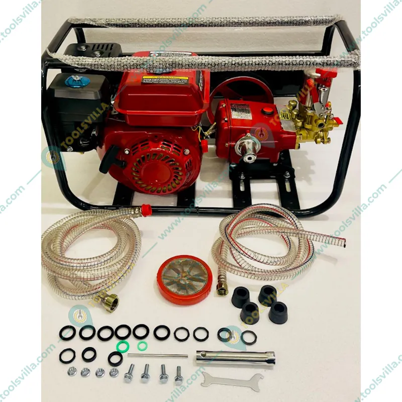 Heavy Duty Triple Piston HTP 30 Pump Set  with 6.5HP Petrol Engine