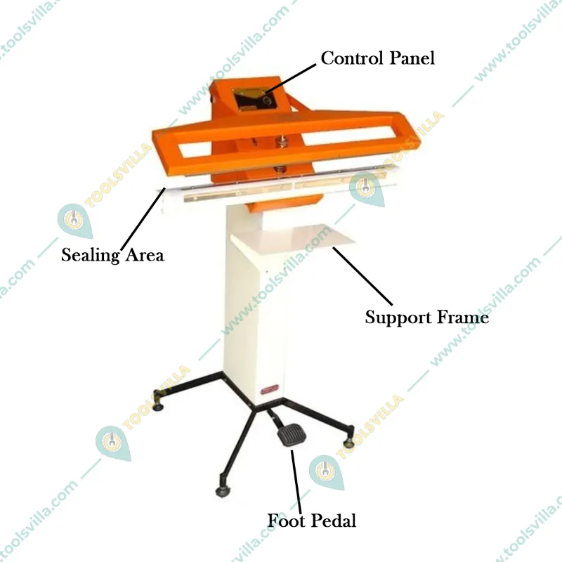 24" inch Hot Bar Foot Sealing Machine - 700W with 1 Year warranty