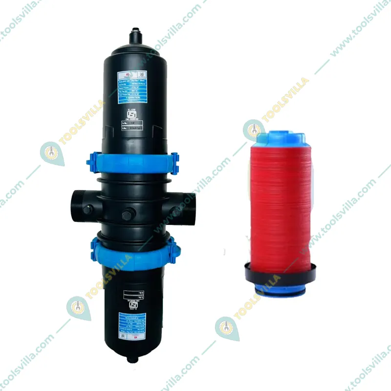 Krishi Bandhu APDFV-6080,T-Type Super Disc Double Filter 3 inch(80MM) 60M3/HR Aperture Size 120 Mesh for Drip Irrigation