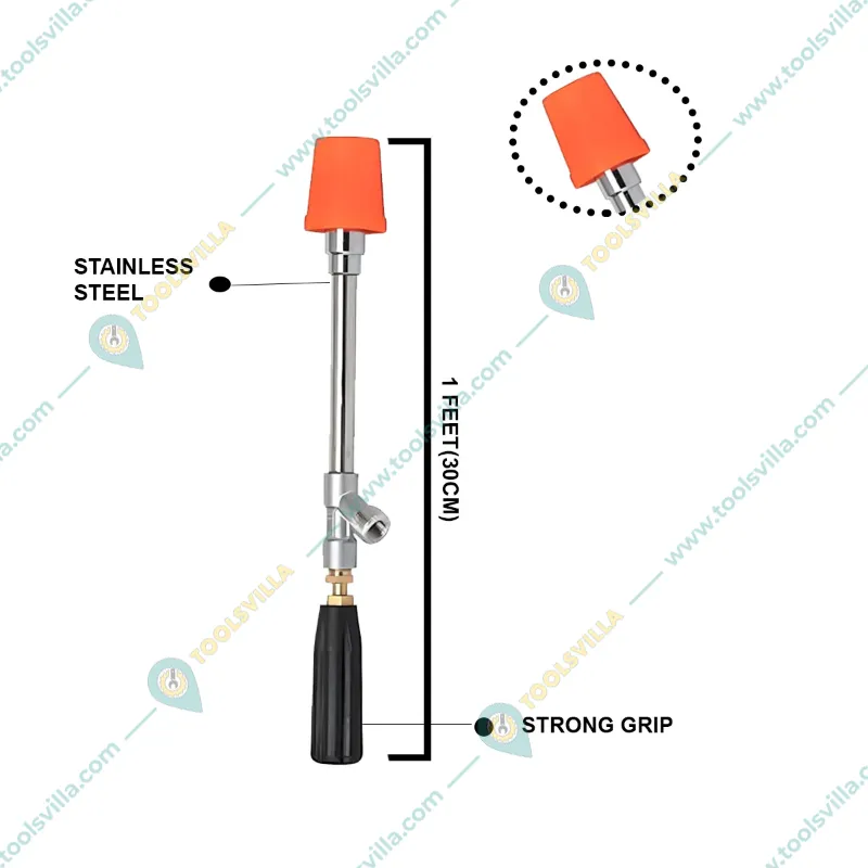 Heavy Duty 1 Feet (30 cm) Spray Gun With Ceramic Cap For Power Sprayer & HTP Sprayer