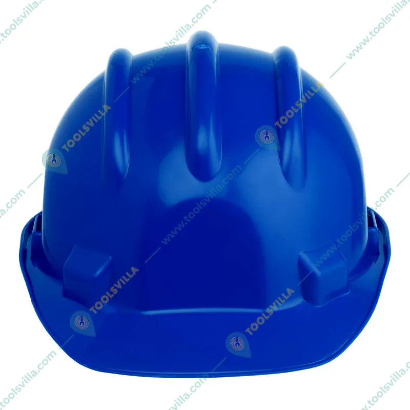 Turbo Blue Colour Ratchet Safety Helmet - HDPE Material, Free Size for Industrial Uses