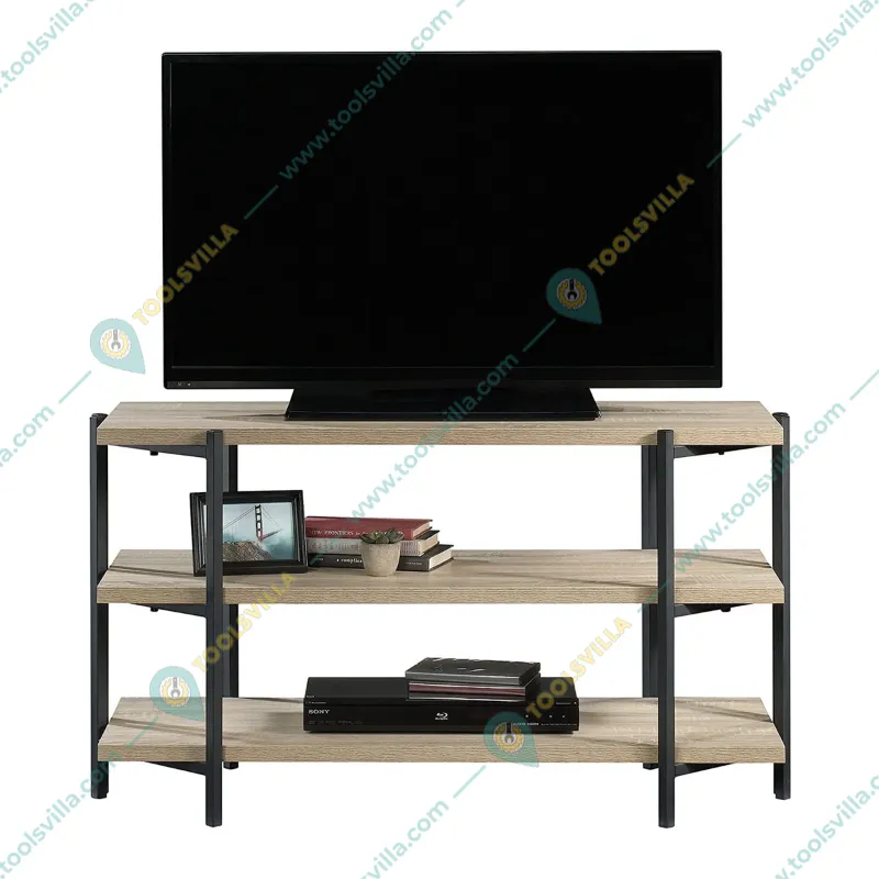 Awni 24 x 44 x 18 Inch 3 Tier Wooden Shelves Boltless Rack For Multipurpose Uses