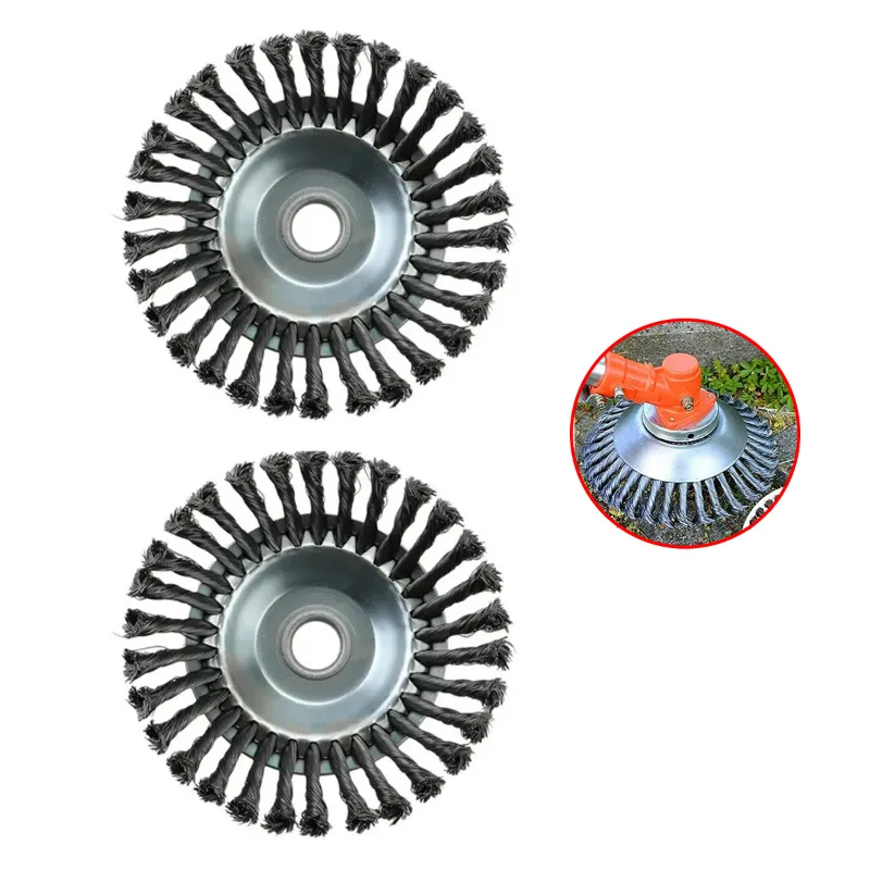 Heavy Duty 8 inch Twisted Wire Trimmer Attachment for Petrol Brush Cutter(Quantity-2 Pieces)