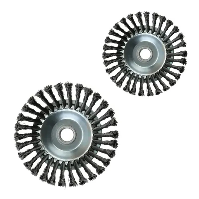 GRAMSTRONG Premium Quality 6 inch & 8 inch Twisted Wire Trimmer Attachment Combo for Petrol Brush Cutter