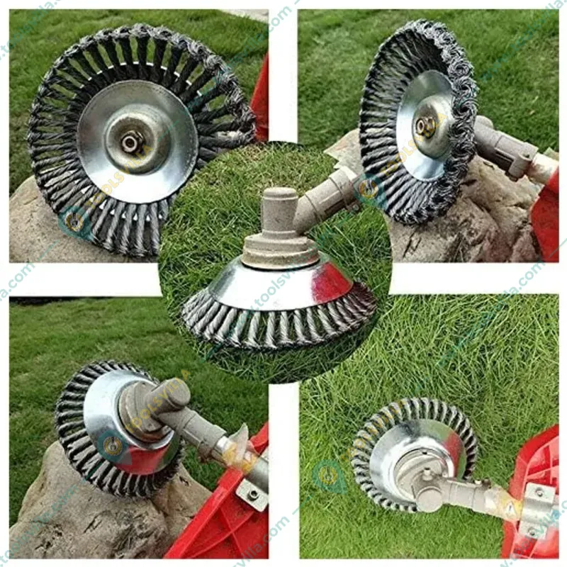 GRAMSTRONG Premium Quality 6 inch & 8 inch Twisted Wire Trimmer Attachment Combo for Petrol Brush Cutter