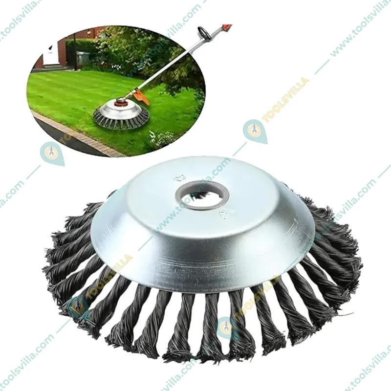 Heavy Duty 6 Inch (15 cm) Twisted Wire Trimmer Attachment for All Types of Petrol Brush Cutter(Quantity-2 Pieces)