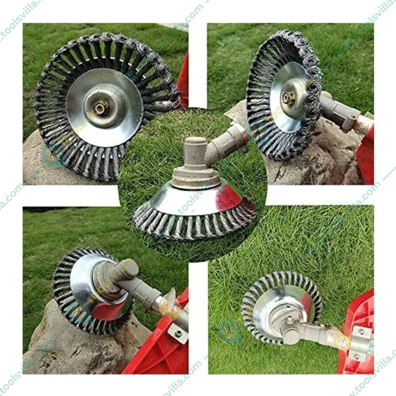 Heavy Duty 6 Inch (15 cm) Twisted Wire Trimmer Attachment for All Types of Petrol Brush Cutter(Quantity-2 Pieces)