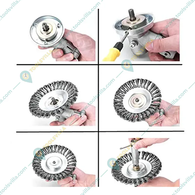 Heavy Duty 6 Inch (15 cm) Twisted Wire Trimmer Attachment for All Types of Petrol Brush Cutter(Quantity-2 Pieces)
