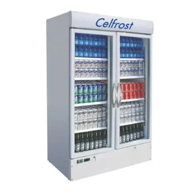 Celfrost 750 Ltr Visi Cooler of Double Door and 2x4 Shelves, FKG 820 DD