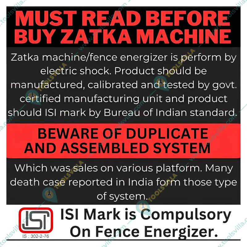 Fieldmaster 5 Joule Mobile Operated Electric Zatka Machine for 40 Acre Area