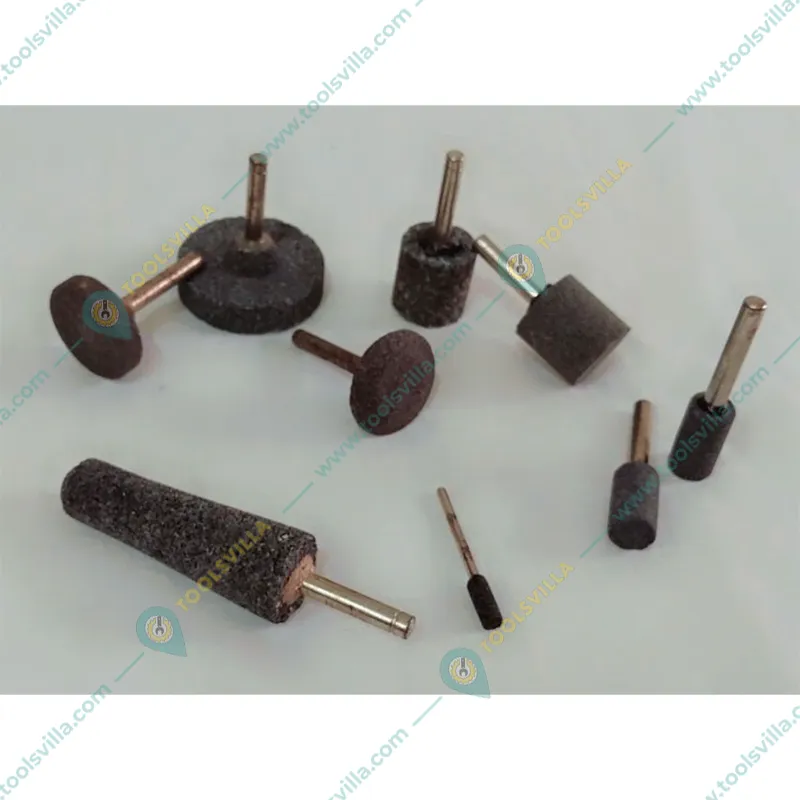 Made in India Small Mounted Wheels (Black) For Hand Grinding Machine - Pack of 4