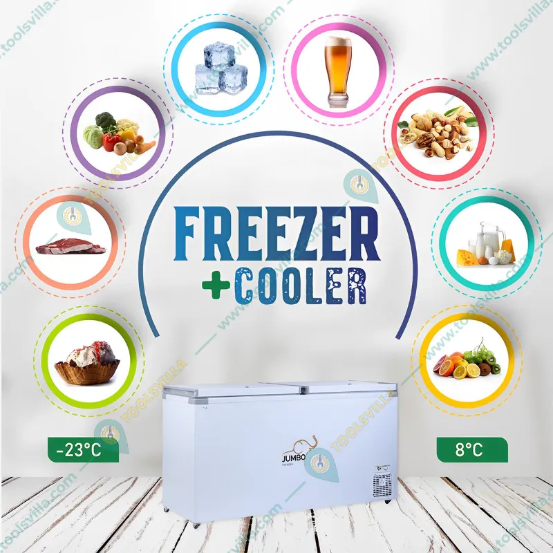 Rockwell Heavy Duty 453 Liter Double Door Convertible Deep Freezer with 4 Years Compressor Warranty