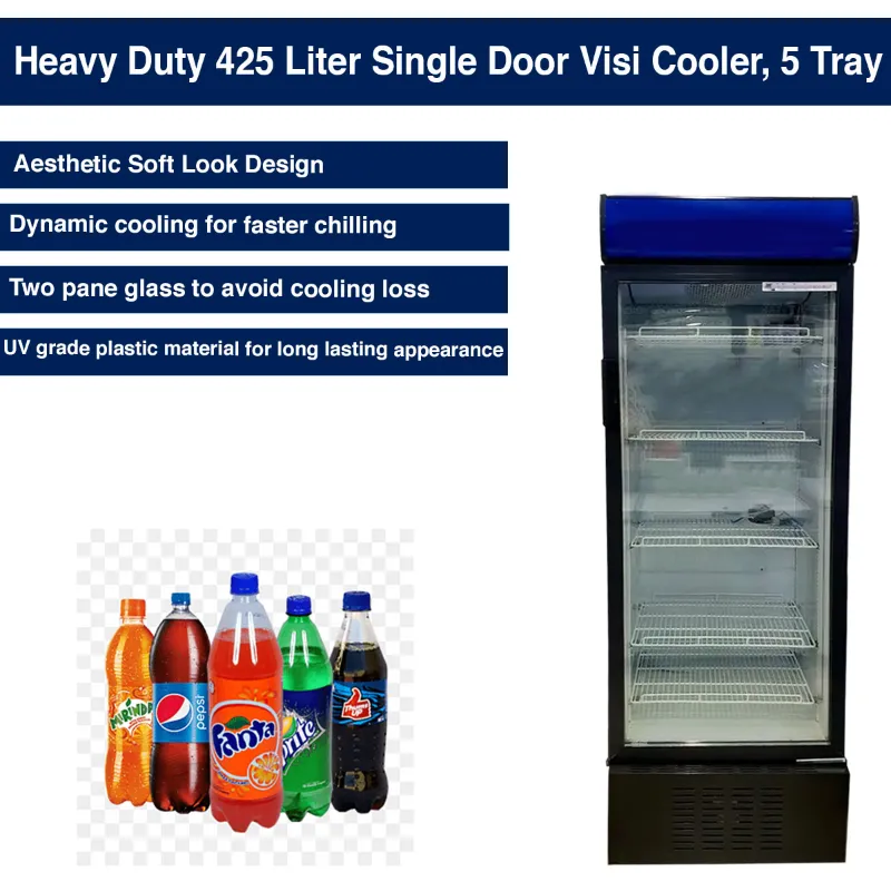 Heavy Duty 425 Liter Single Door Visicooler, 5 Baskets