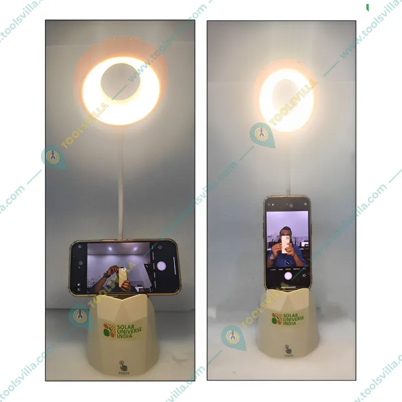 Solar Universe India GJL-2-Plus-Study Desk Lamp with Pen & Mobile Holder and 2.5W Solar Panel