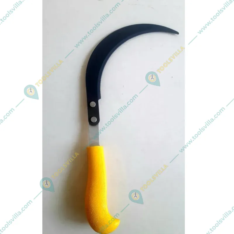 Serrated Sickle of 8 inch Carbon Steel Blade with Virgin Nylon Handle (Pack of 2)