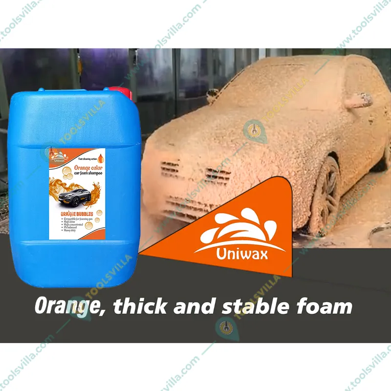 Uniwax 20L Orange Color Car Foam Shampoo, Fast Cleaning Action