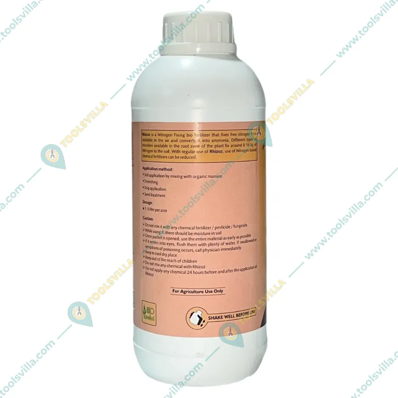 Utkarsh Rhizoz (Rhizobium Nitrogen Fixing Bacteria) Bio Fertilizer for Improved Nitrogen Availability | 1 liter(Pack-1 x 1 liter)