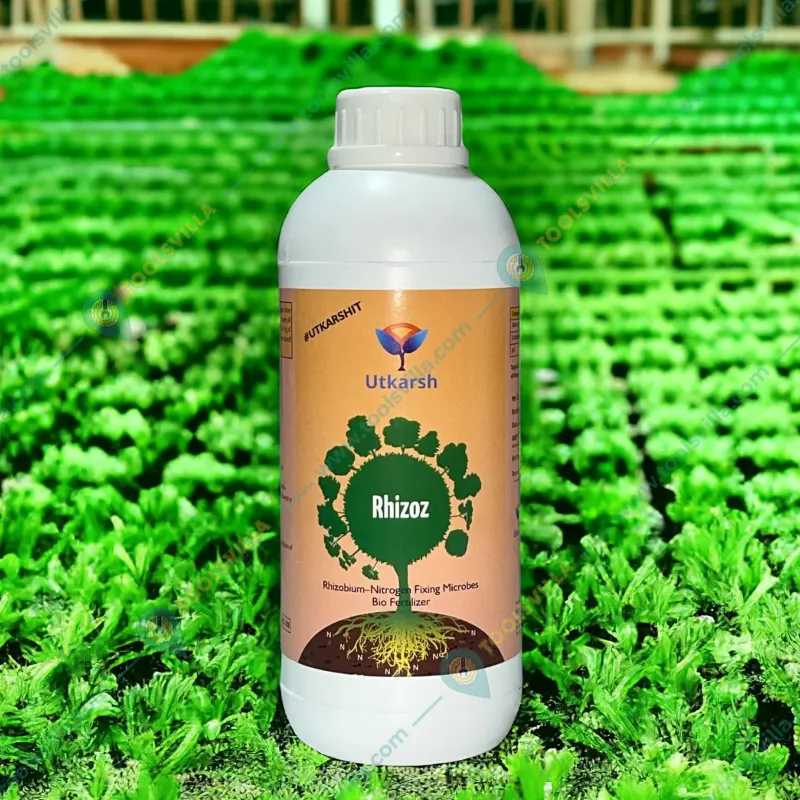 Utkarsh Rhizoz (Rhizobium Nitrogen Fixing Bacteria) Bio Fertilizer for Improved Nitrogen Availability | 1 liter(Pack-1 x 1 liter)