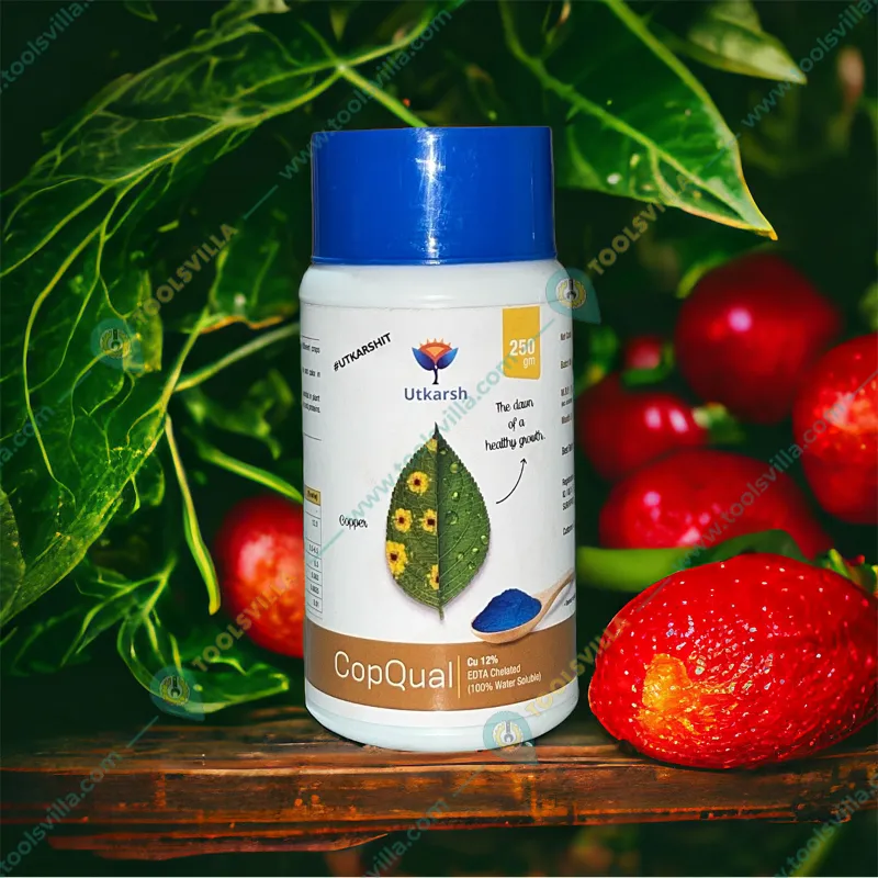 Utkarsh CopQual (Copper - Cu 12% EDTA Chelated, 100 % Water Soluble Foliar Spray Fertilizer) | 250 gm