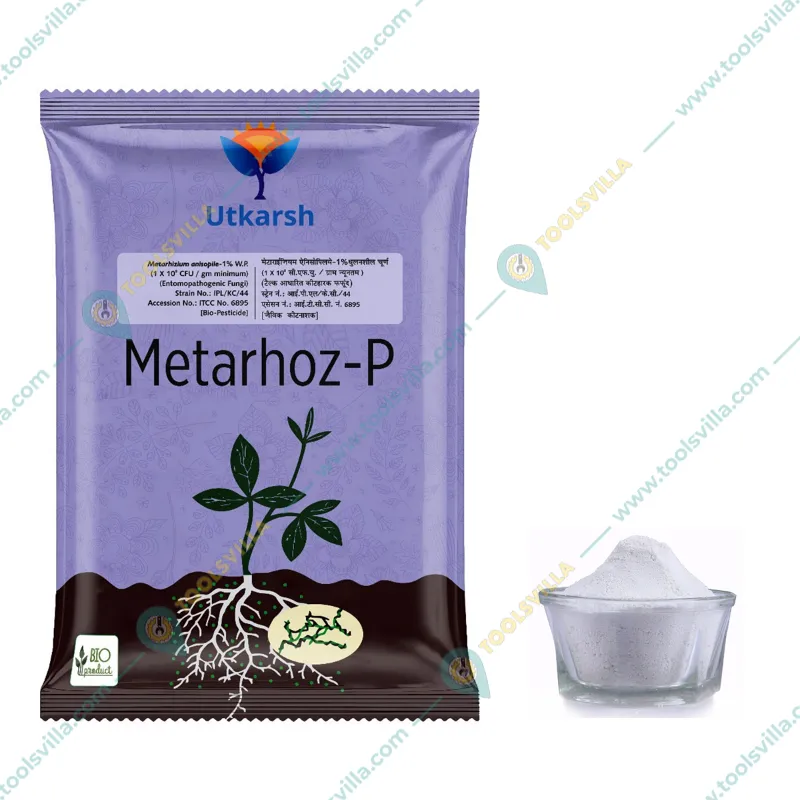 Utkarsh Metarhoz-P (Metarhizium Anisopliae 1% W.P.  1 x 10^8 CFU/gm min.) for Plants, Crops and Home Gardening | 1 Kg(Pack-1 x 1 kg)