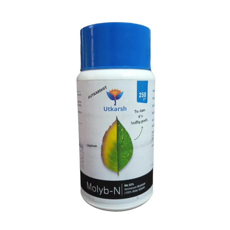 Utkarsh Molyb-N (Mo 52% Ammonium Molybdate) (100% Water Soluble Fertilizer) Synthesizes Amino Acids | 250 gm