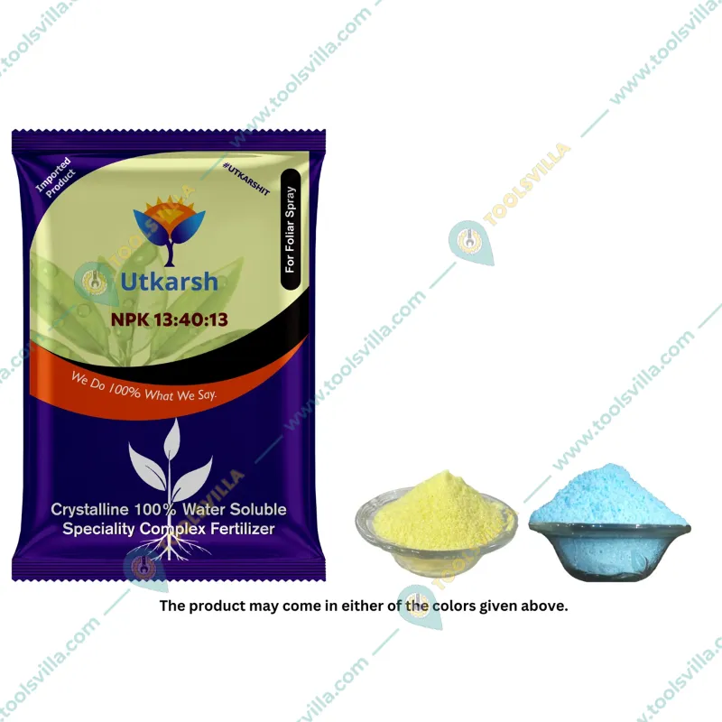 Utkarsh NPK (13 : 40 : 13) (Speciality Crystalline 100% Water Soluble Complex Fertilizer) Increase Flowering | 900 gm(Pack-1 x 900 gm)