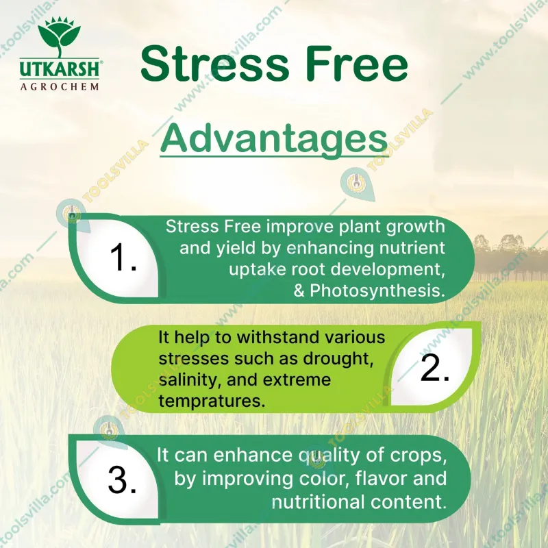 Utkarsh Stress Free (Anti-Stress Solution For Crop) | Biostimulant | 1 liter(Pack-1 x 1 liter)