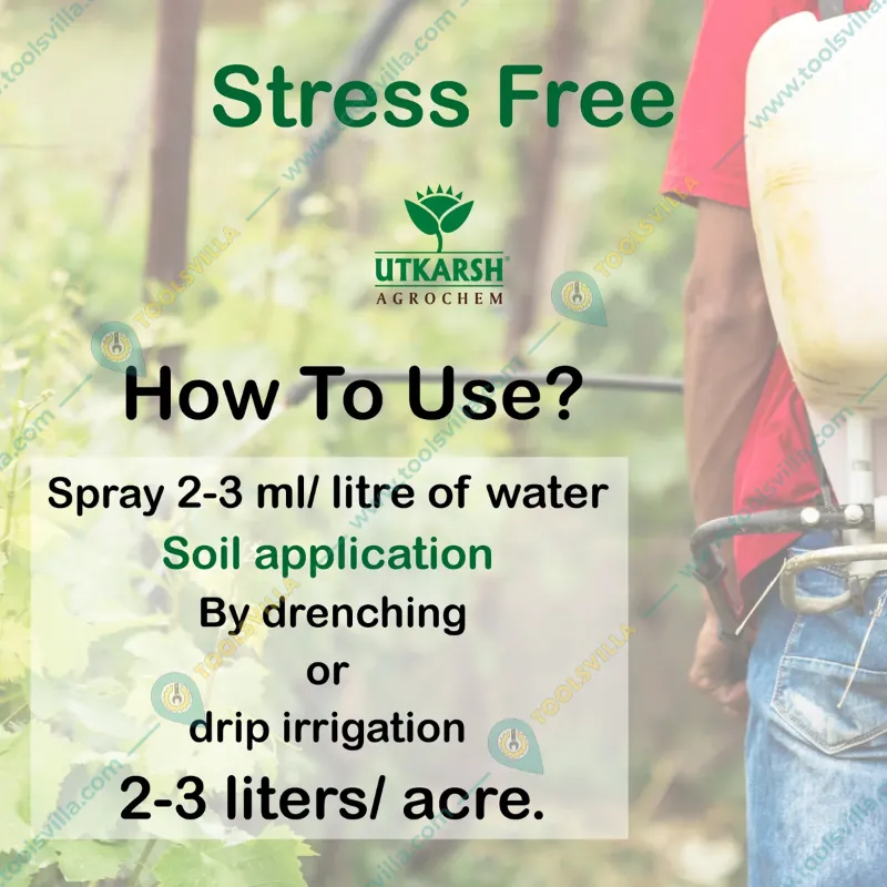 Utkarsh Stress Free (Anti-Stress Solution For Crop) | Biostimulant | 1 liter(Pack-1 x 1 liter)