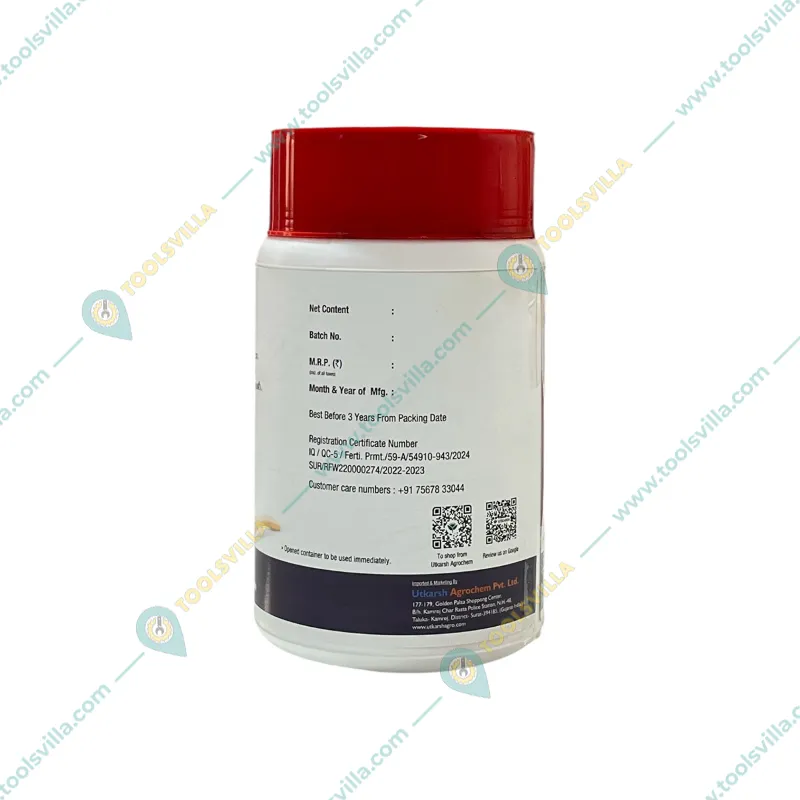 Utkarsh ZinGap (Zinc- Zn 12% EDTA Chelated, 100% Water Soluble Foliar Spray Fertilizers) | Plant Growth Booster | 500 gm
