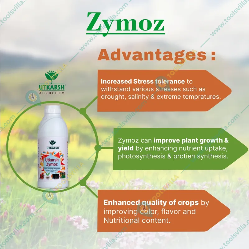 Utkarsh Zymoz (Liquid Seaweed Concentrate Extract For Plants And Trees) | Biostimulant | 1 liter(Pack-1 x 1 liter)