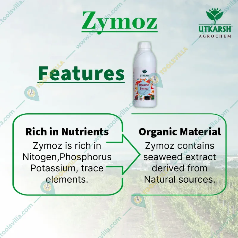 Utkarsh Zymoz (Liquid Seaweed Concentrate Extract For Plants And Trees) | Biostimulant | 1 liter(Pack-1 x 1 liter)