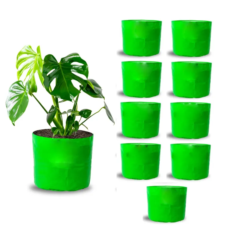 Shiv Biotech 250 GSM 10 pieces HDPE Round Shape Reusable Grow Bag | Suitable for Gardening and Nursery(Size-6 x 6 inch)