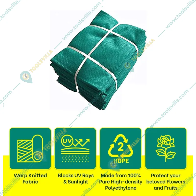 High Quality 50 % UV Sunlight Protected Green Shade Net | Suitable for Home, Garden, Nursery(Size-1 meter x 50 meter)