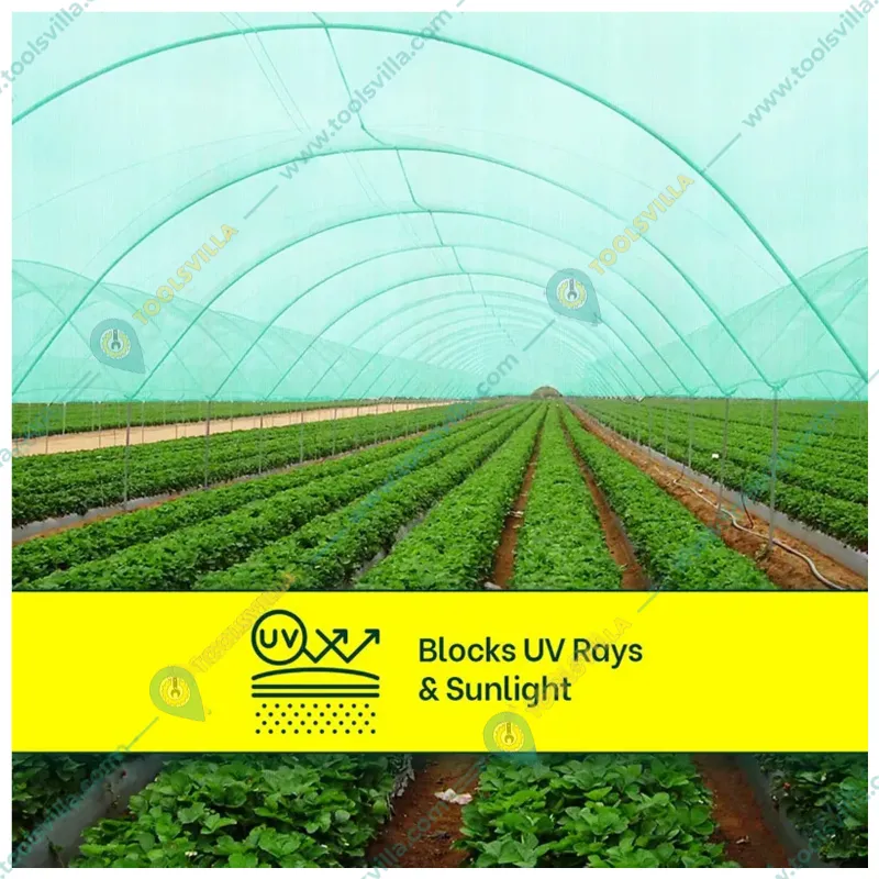 High Quality 50 % UV Sunlight Protected Green Shade Net | Suitable for Home, Garden, Nursery(Size-1 meter x 50 meter)